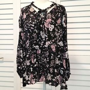 BP Peplum Floral Blouse (L)